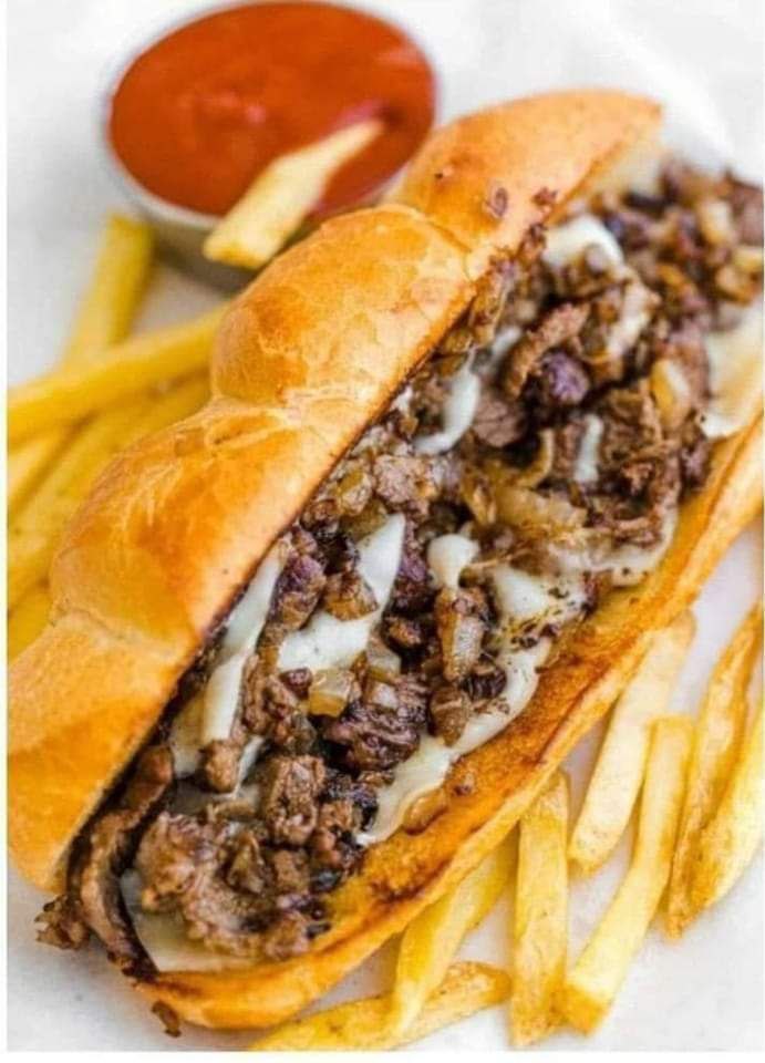 Slow Cooker Philly Rubbish Steak Sandwiches