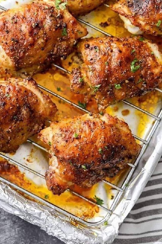 Baked Chicken Thighs are a delicious