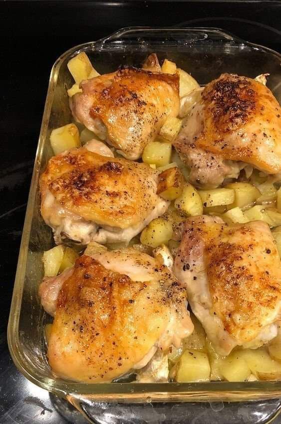 Garlic teased Chicken and Potatoes