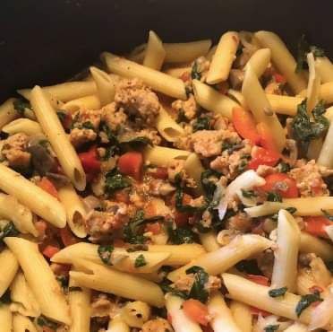 sausage pasta is a super easy recipe to throw together, and with the addition of different vegetables